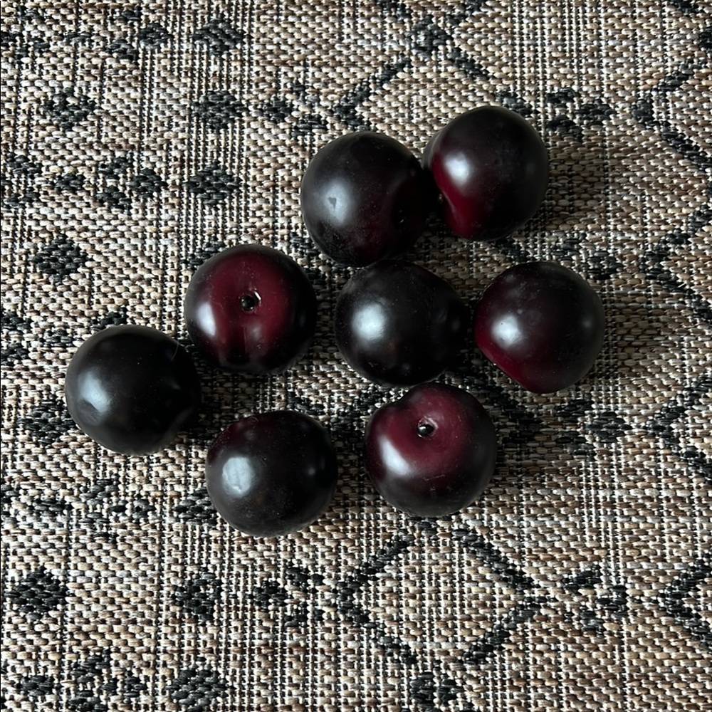 Dark Red and Black Decorative Faux Plums